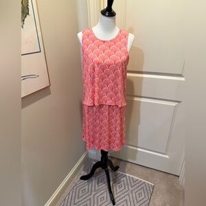 Hatley Shell Print Dress in Coral Pink